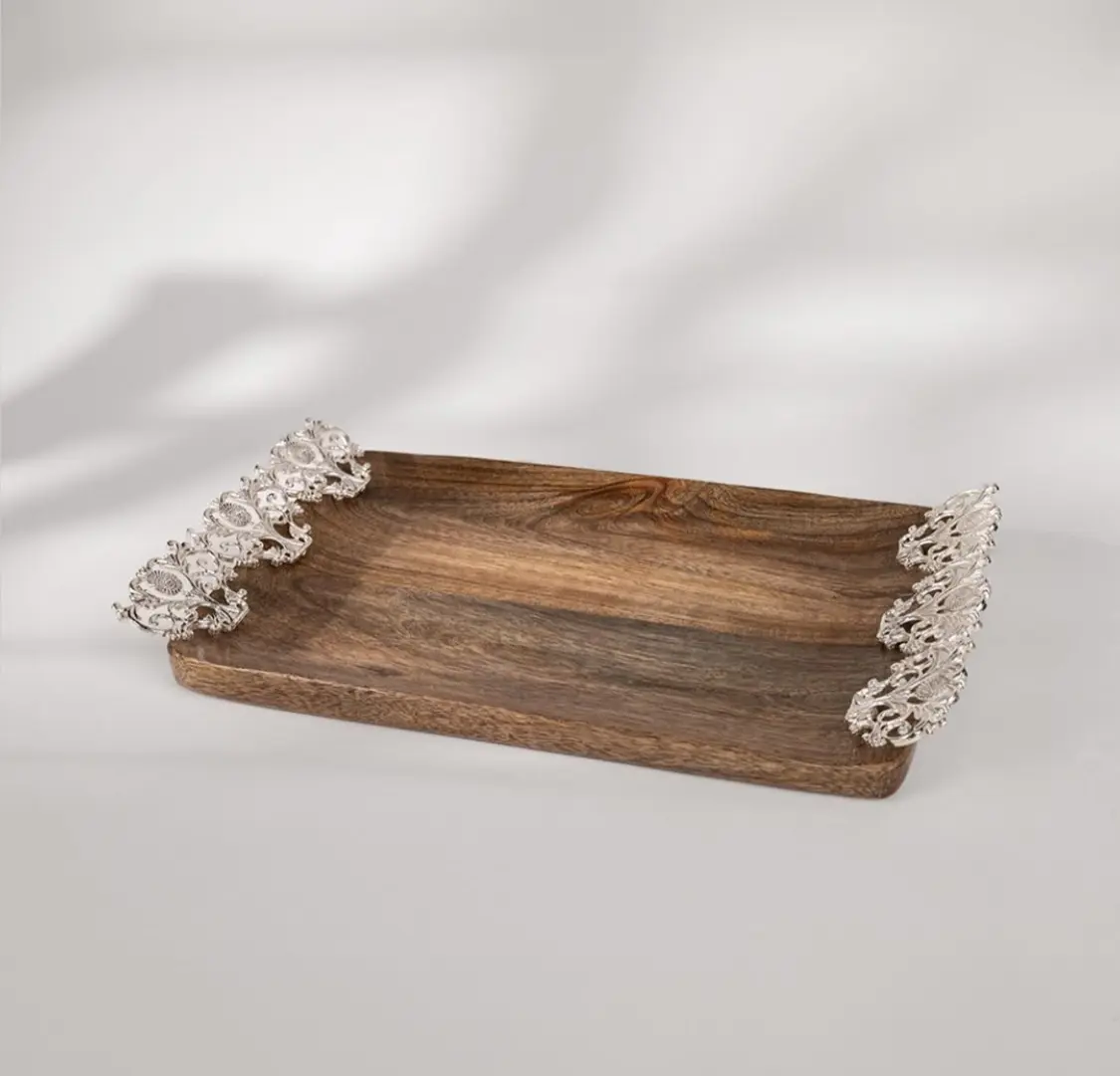 Wooden Decorative Tray — Handcrafted Export Product by NXTGENEXPORTS, Moradabad